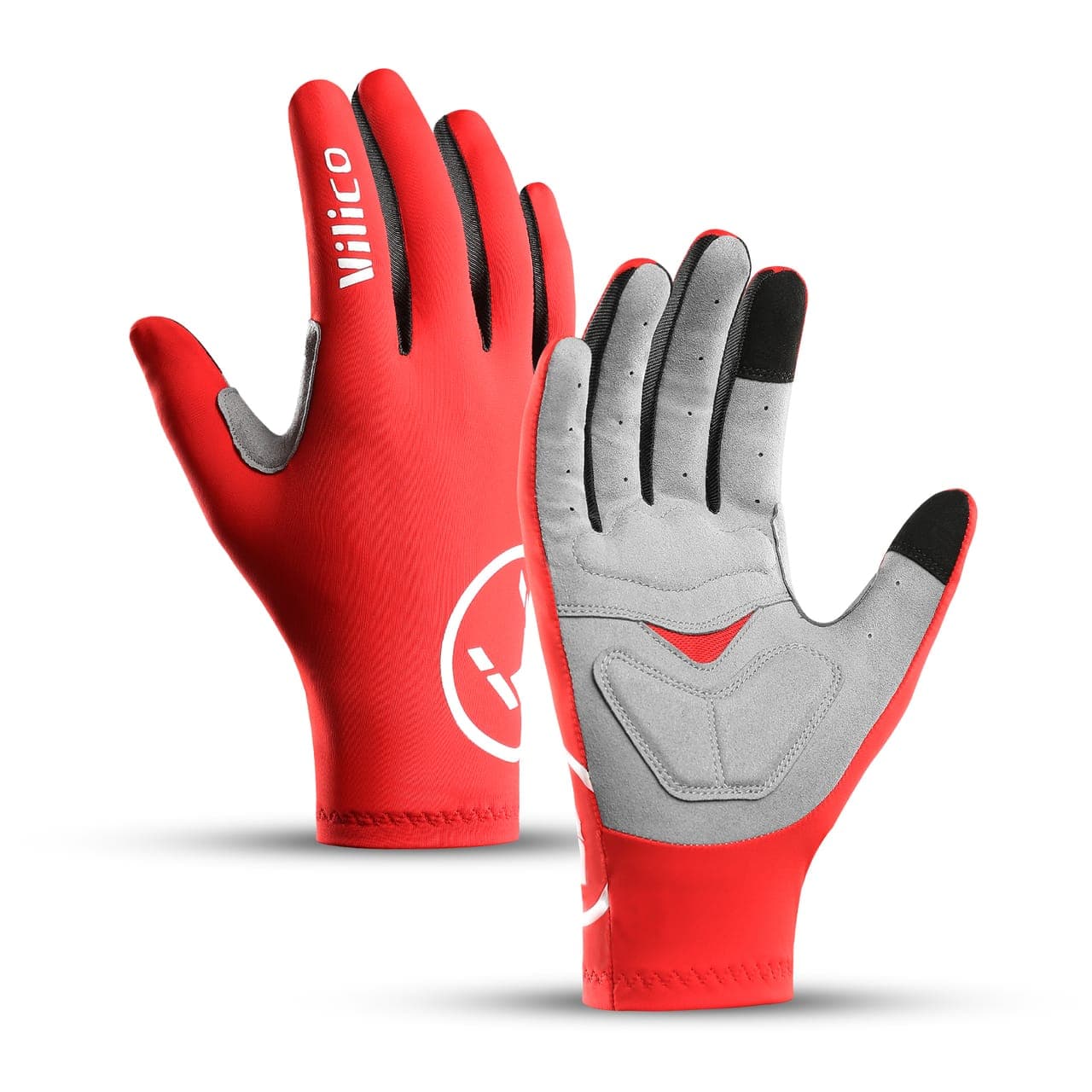 Guantes de ciclismo de montaña (gel, dedo completo, táctil)