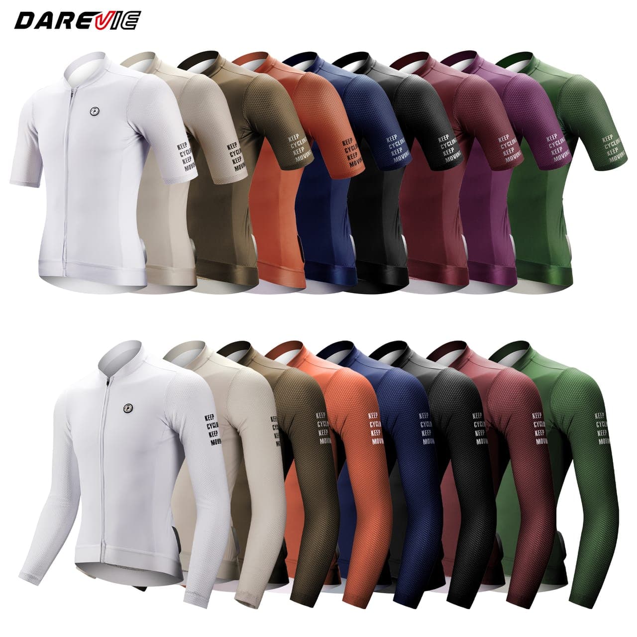 Darevie — Maillot de ciclismo de manga larga (UPF 50+)
